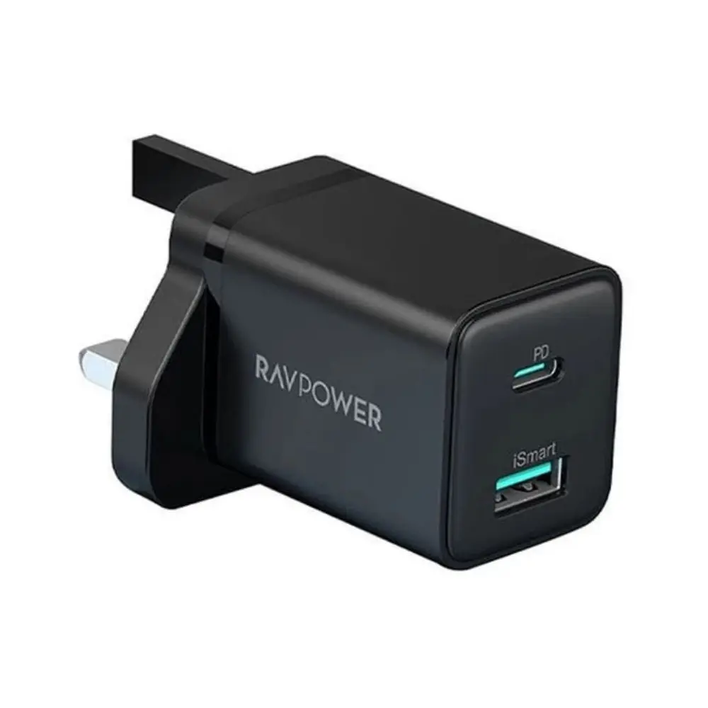 [191280035902] RAVPower RP-PC168 PD Poineer 20W 2-Port Wall Charger (Black)