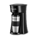 Black+Decker Coffee Maker with Travel Mug, 360ml, 650W - Black Silver 