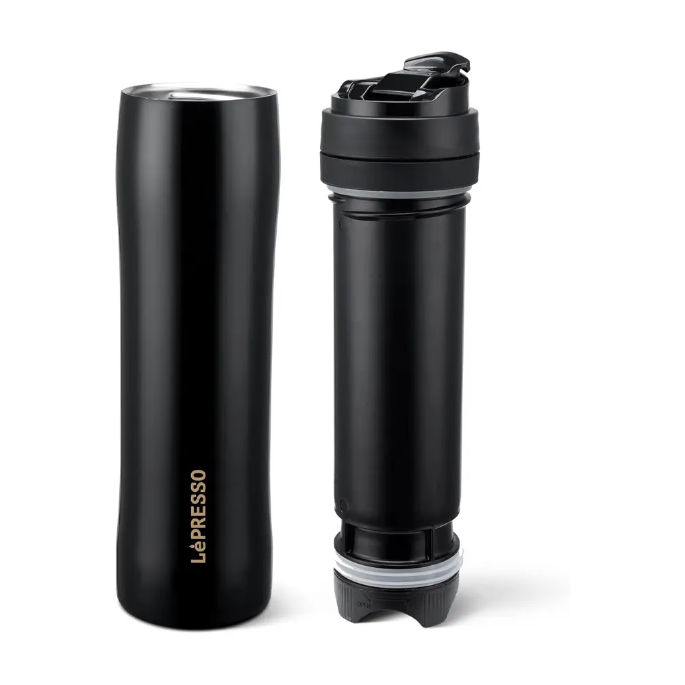 [LPSPFPBK] Lepresso Stainless Steel Portable French Press - Black 