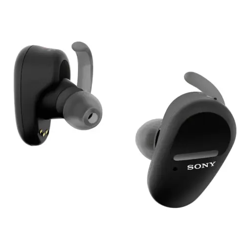 Sony Truly Wireless Sports in-Ear Noise Canceling Headphones with mic for Phone Call (Black)
