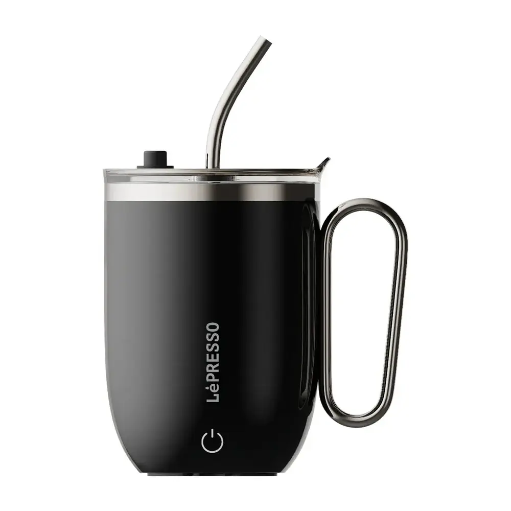 [LPCFFASM0073BK] Lepresso Sip Spin Auto Stirring 420Ml Mug  (Black)