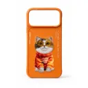 Nimmy Glasses Cool Cat Phone Case for iP 17 Pro Max - Orange