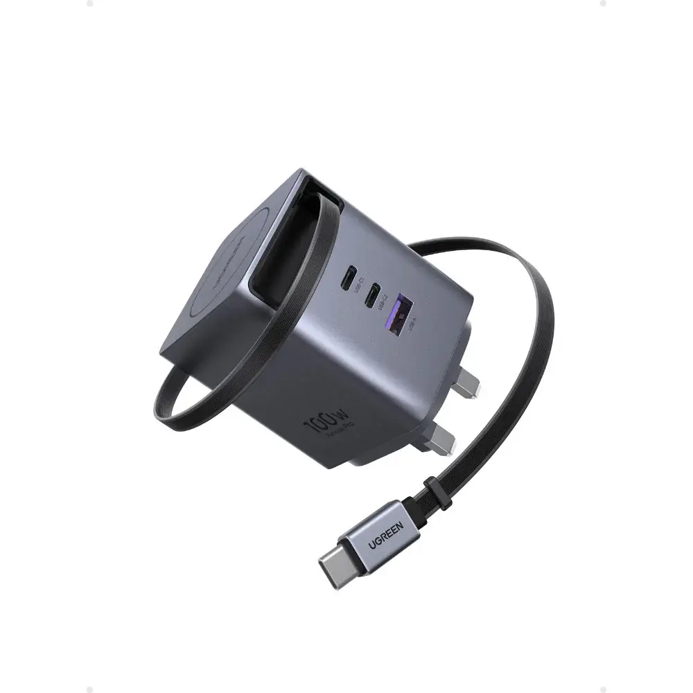 [X616-65829] UGREEN Nexode Pro 100W GaN Pro Fast Charger with Retractable Cable - X616 (65829)