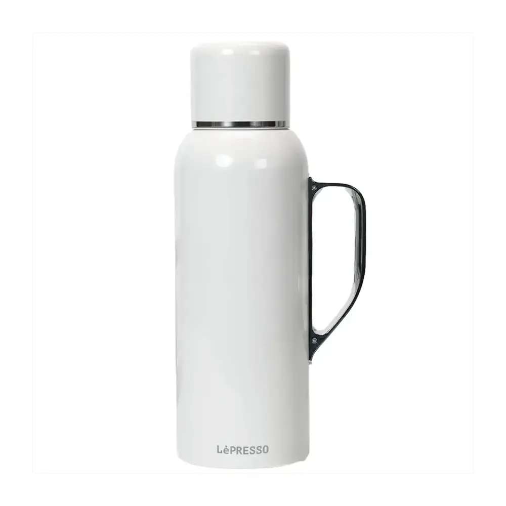 [LPCFFBTG0050WH] LePresso ThermoSense Stainless Steel  Insulated Bottle With Temperature Gauge (White)
