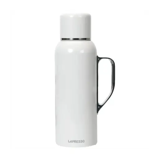 [LPCFFBTG0050WH] LePresso ThermoSense Stainless Steel  Insulated Bottle With Temperature Gauge (White)