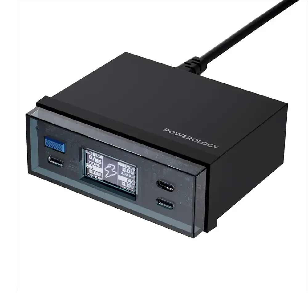 [PWCUQC048BK] Powerology Power Hub Desktop Charging Station - Black