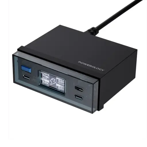 [PWCUQC048BK] Powerology Power Hub Desktop Charging Station - Black