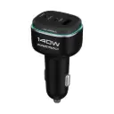 Powerology 140W Triple-Port High-Power Car Charger