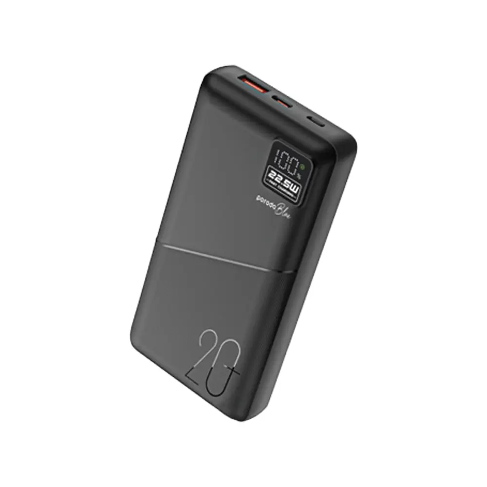 Porodo Blue 20,000mAh Quick Charge Power Bank USB-A and USB-C Output