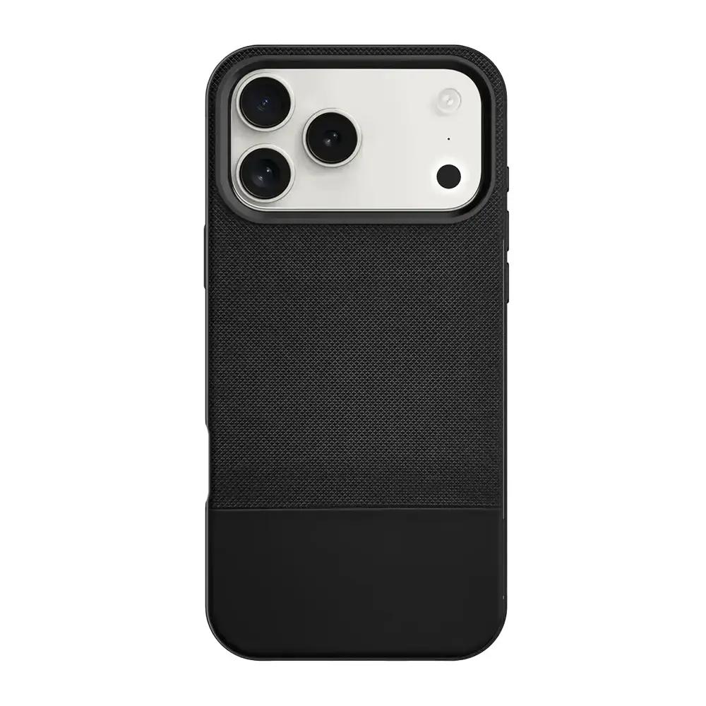 Levelo Cuir Leather Hybrid Case for iPhone 17 Pro/Pro Max  (Black)