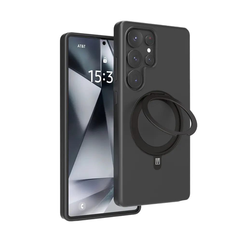 Levelo Iris Pro Magsafe Liquid Silicone Case For Samsung S25 Ultra (Black)