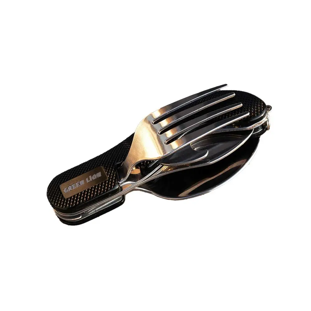 Green Lion 4 in 1 Cutlery Set - Black 