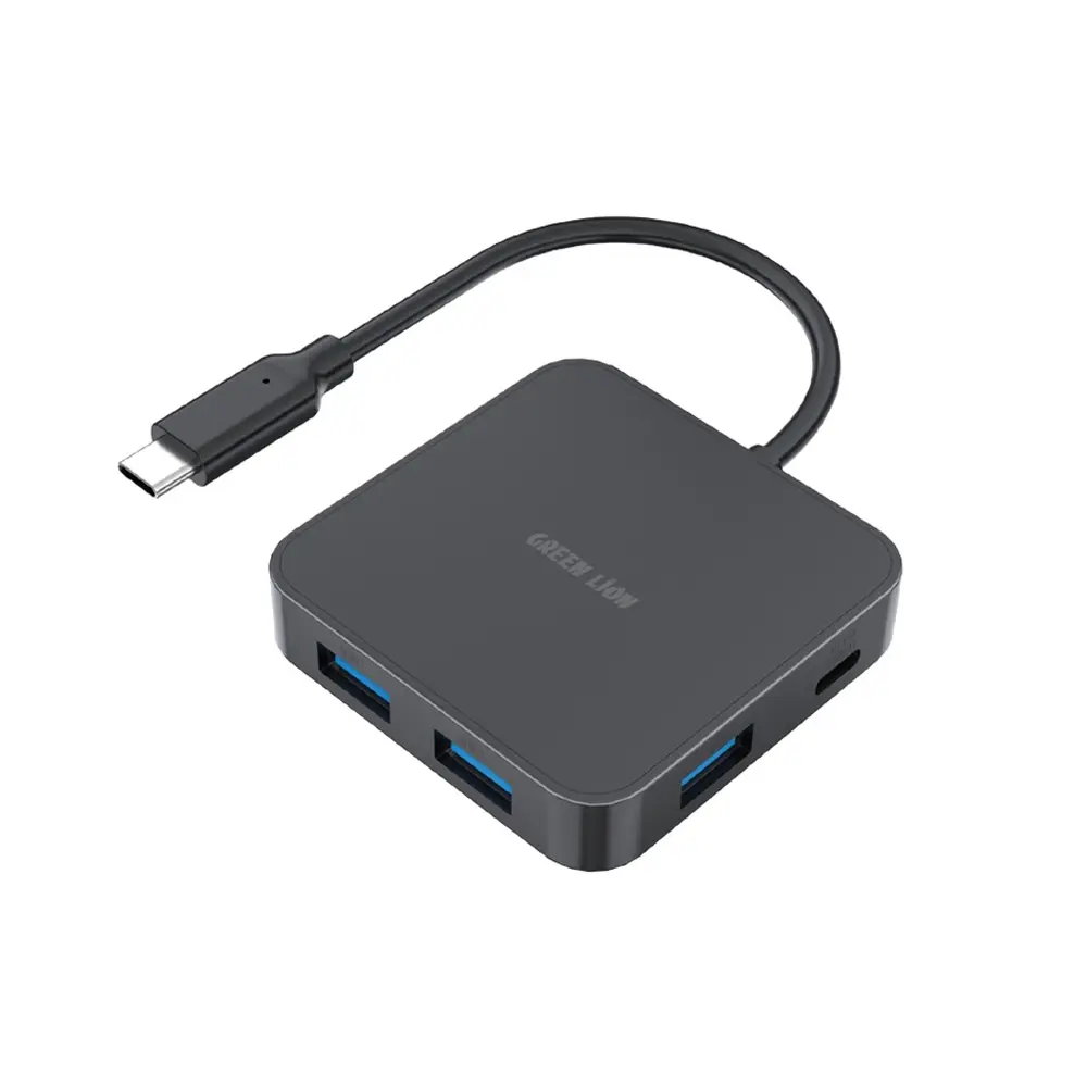 [GNGHUB7N1BK] Green Lion GHB-7 7 in 1 USB-C HUB - Black