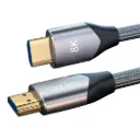 Veggieg DP to HDMI Cable 8K 60Hz 4K 240Hz HDR 3D 48Gbps Braided Displayport to HDMI Cable 2 Meters 