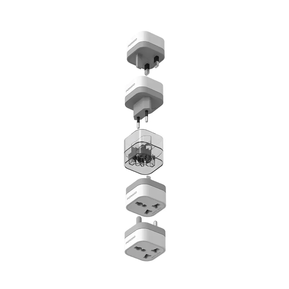 [PDFWCH041WH] Porodo 150+ Countries Universal AC Adapters