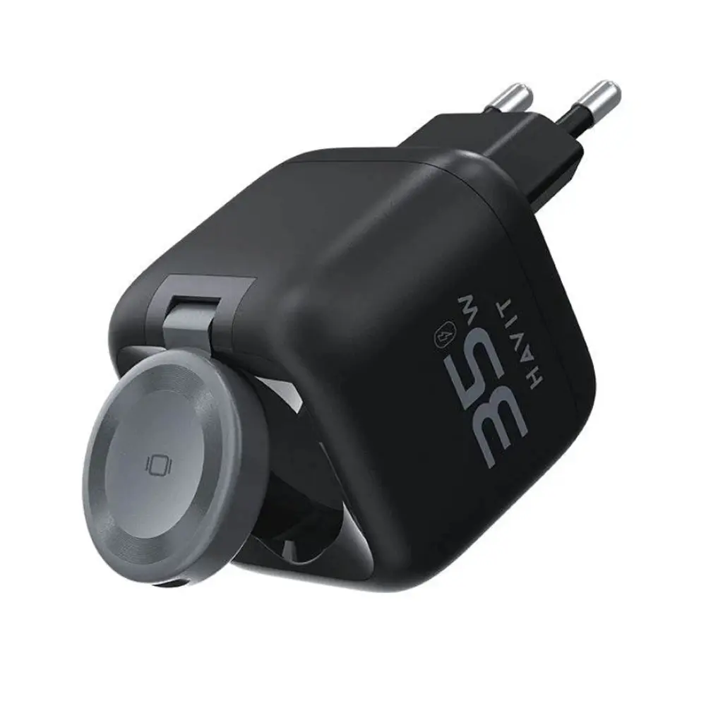 Havit UC250 A-UK USB retractable cable + iwatch charger Black+Gray 