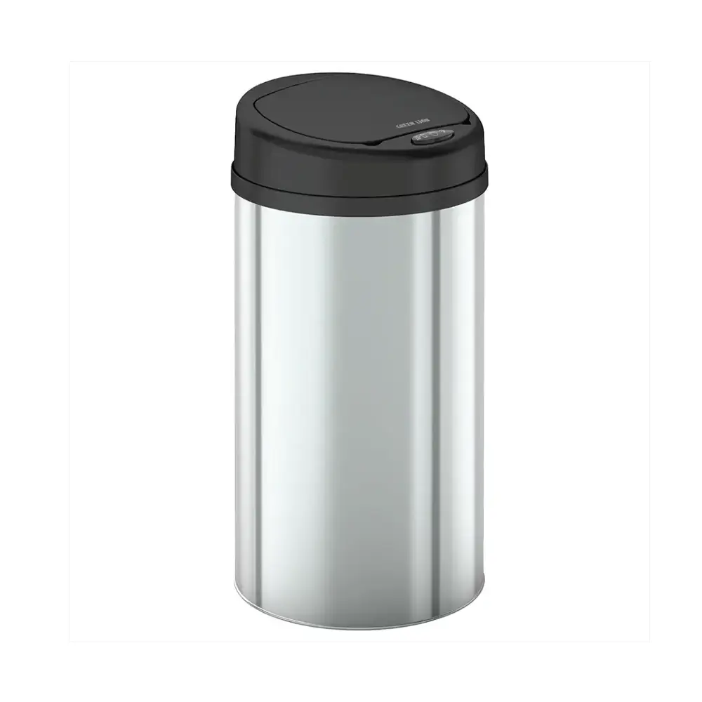 Green Lion Smart Trash Bin with 15L Capacity & Stainless Steel Material - Silver 
