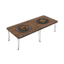 Green Lion Fold Grill Mate Camping BBQ Table - Wood