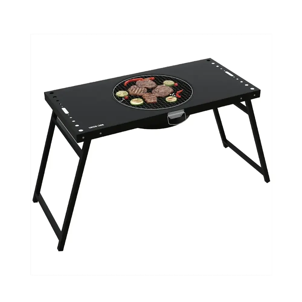 Green Lion Portable BBQ Camping Table - Black