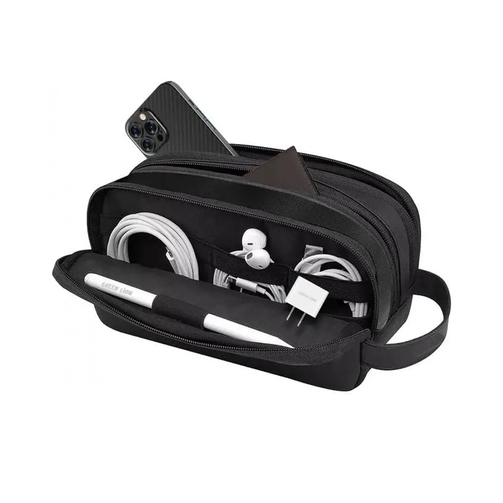 [GNEPCHDGN] Green Lion Elegant Pouch (Dark Green)