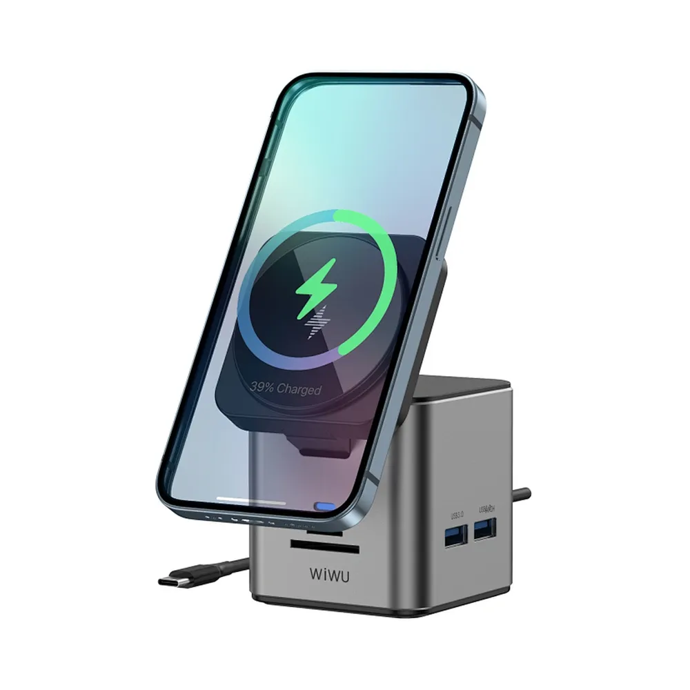 [Wi-W025] WiWU Wi-W025 Cube Hub 9 in 1 USB-C Docking