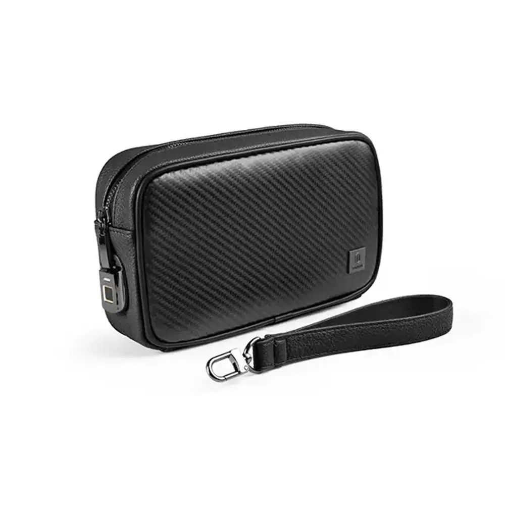 Master Carbon Fingerprint Lock Pouch  (Black)