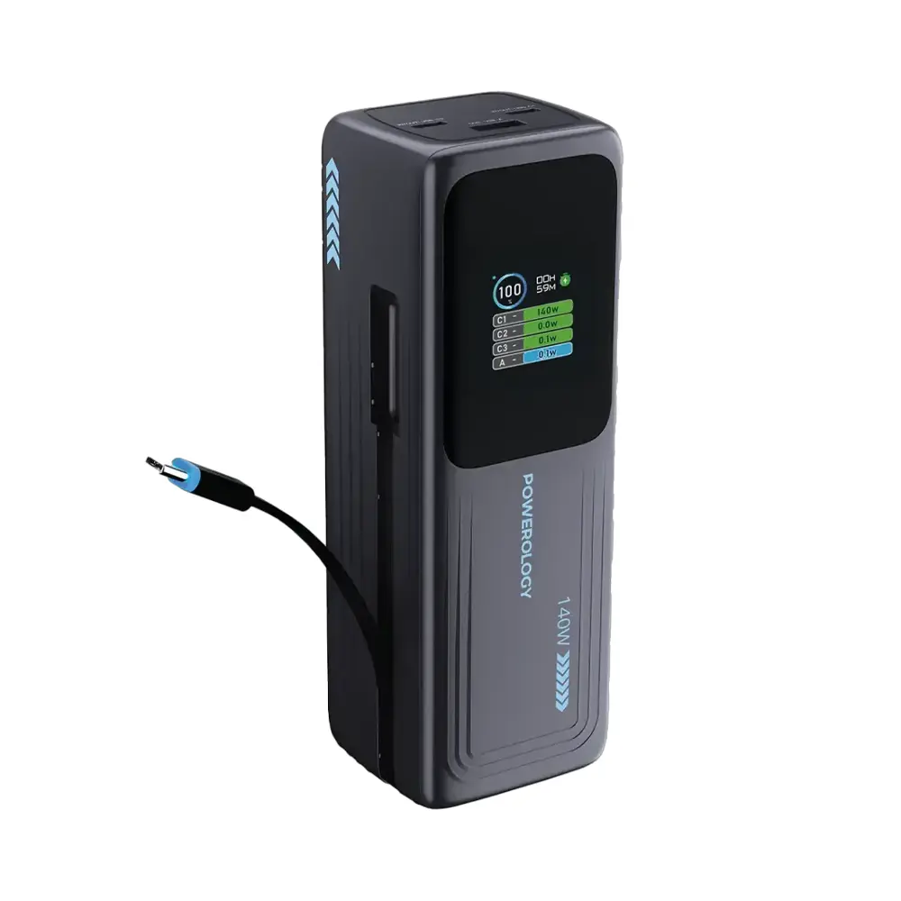 Powerology Thunderamp 30,000mAh Power Bank - Gray 