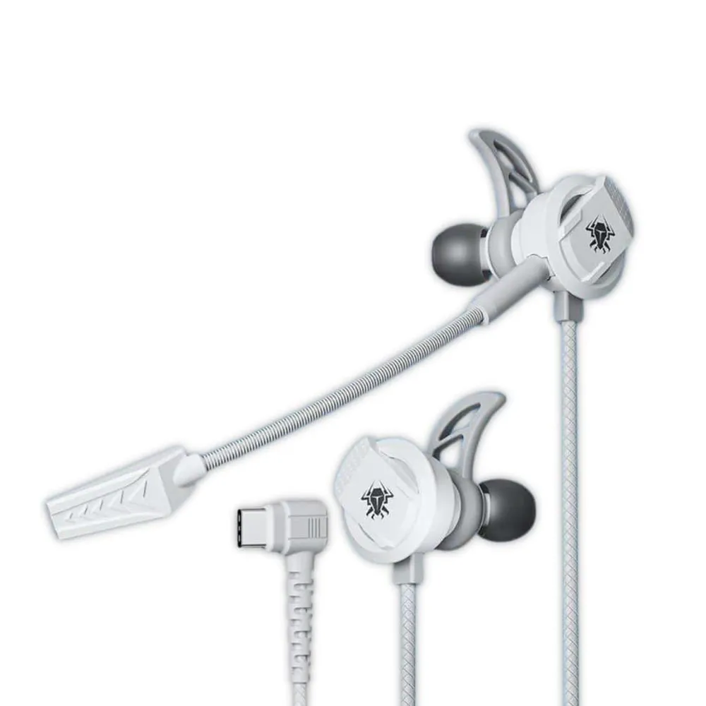 Plextone RX3 Pro Microphone Gaming In Ear Earphones Headset with HD Voice (Type-C)  (white)