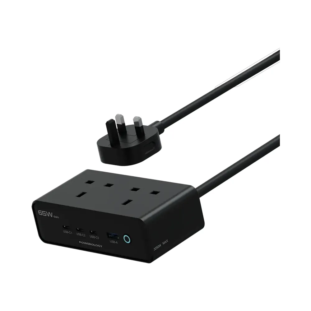 [PWCUQC053BK] Powerology Omnix Desktop Charging Station 3250W GaN 65W - Black 