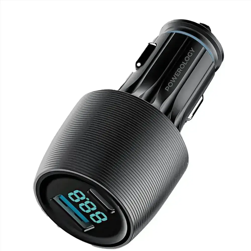 [PCCSR020BK] Powerology Velox 83W Dual-Port Car Charger - Black 