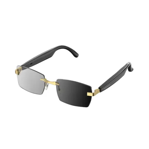 [PWHY1006GDBK] Powerology Cannes Smart Audio Sunglasses - Gold/Black 