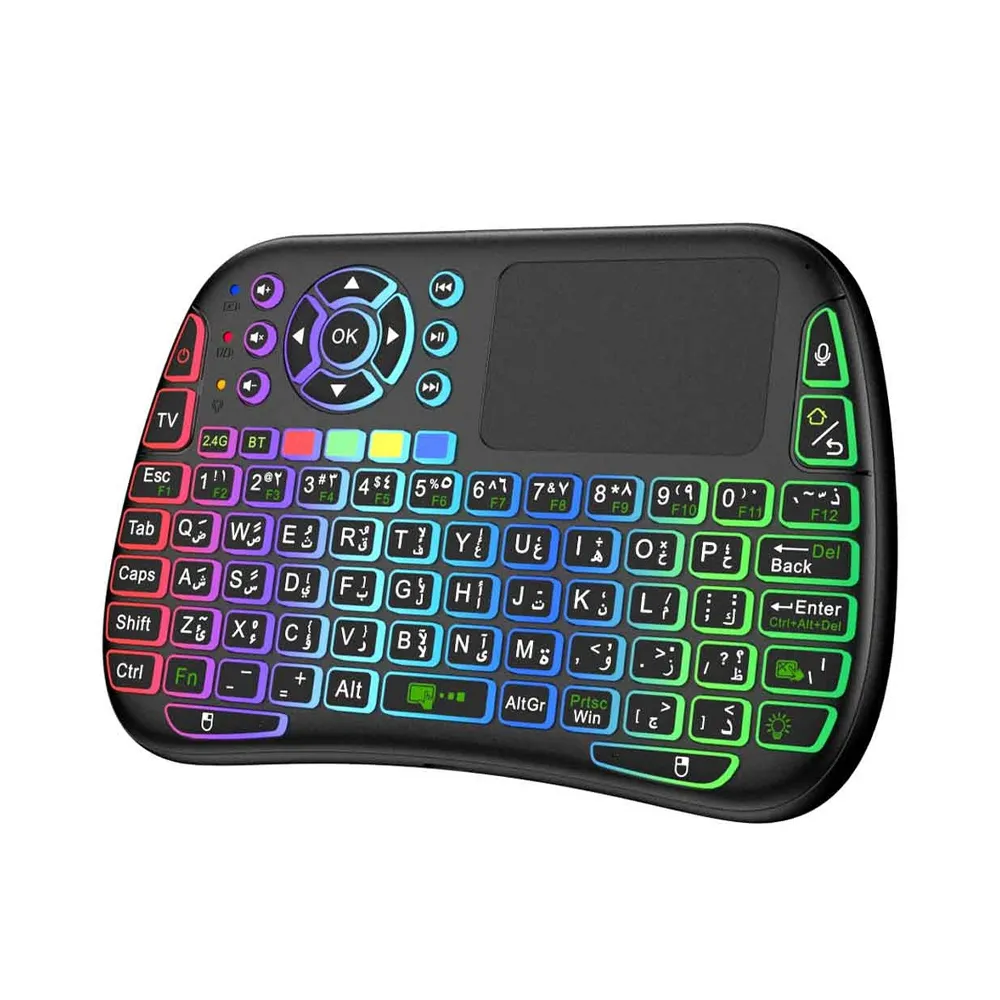 [PD-MWKTC-BK] Porodo Mini Wireless Keyboard Touch Combo - Black 