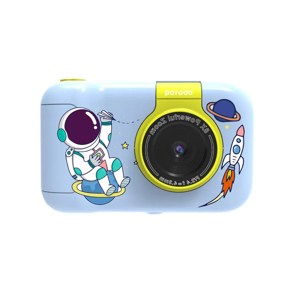 [PD-LFST014-BU] Porodo Lifestyle Kids Flip Digital Camera With Tripod Stand  (Blue)