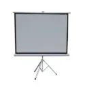 Porodo 100" Portable Projection Screen with Stable Tripod Stand - White 
