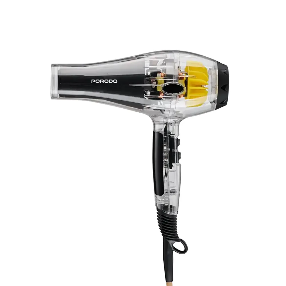 [PD-LFST106-BK] Porodo Lifestyle Crystal Shell Hair Dryer - Black 