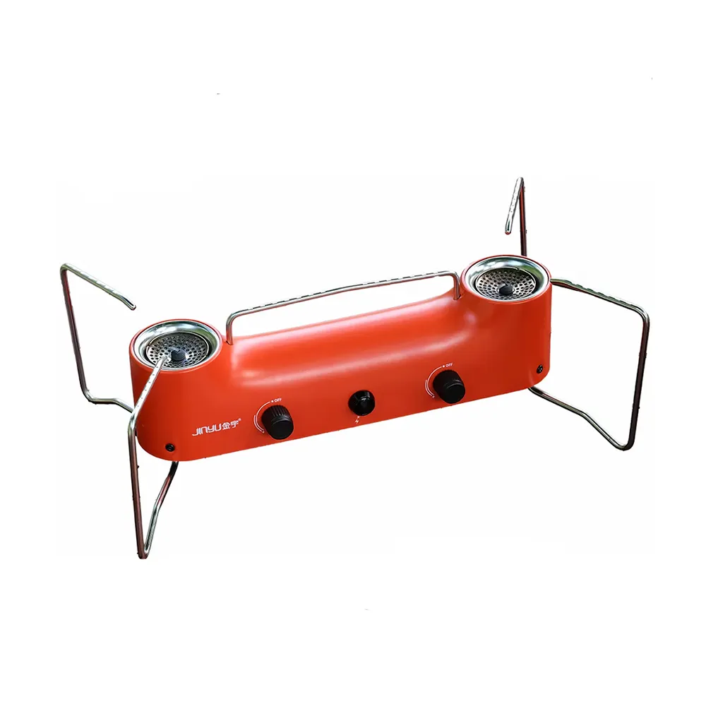 [PDLFSTJY02OR] Porodo Lifestyle Foldable 2 Burner Gas Stove - Orange