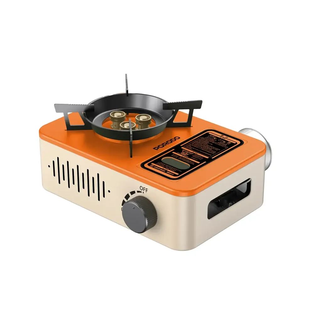 [PDLFSTJY02OR] Porodo Lifestyle Foldable 2 Burner Gas Stove - Orange