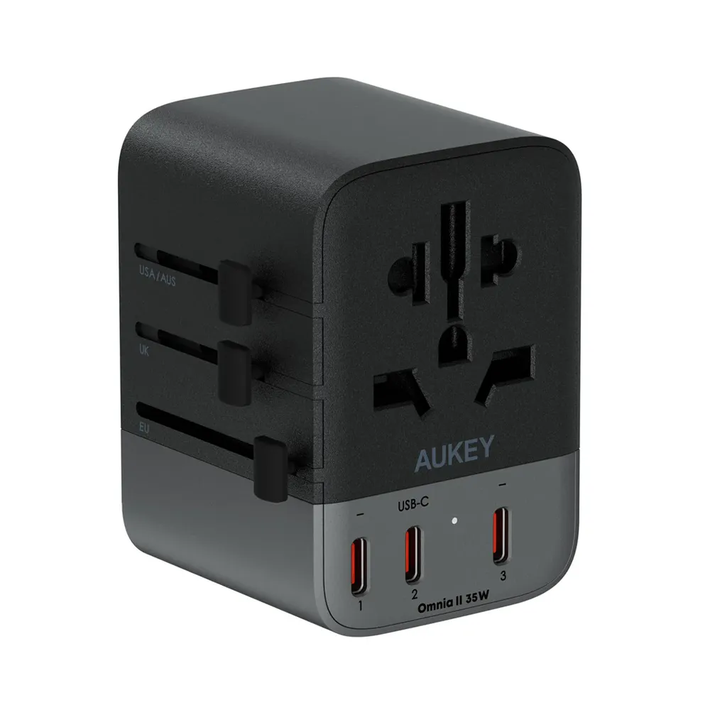 [PA-TA07A] Aukey Travel Mate 35W GaN Universal Adapter with USB Ports