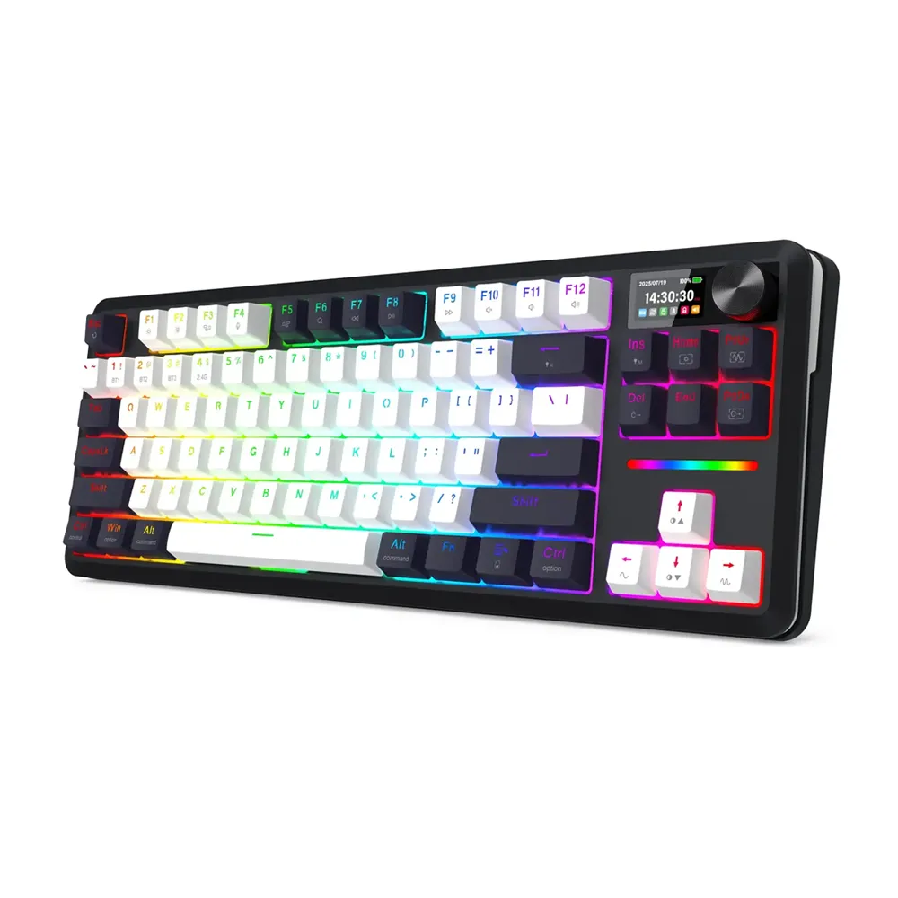 [K746WB-RGB-PRO] Redragon Wildslash LCD Pro 3-Mode LCD Screen & KNOB Control Mechanical Keyboard
