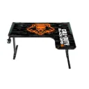 GAMEON Call Of Duty Raptor BLKOPS6-R Series L-Shaped RGB Gaming Desk – Flowing Light, Mouse Pad, Qi Wireless Charger, USB Hub, Cable Management, Headphone Hook, Cup Holder, Gamepad Holder – Black