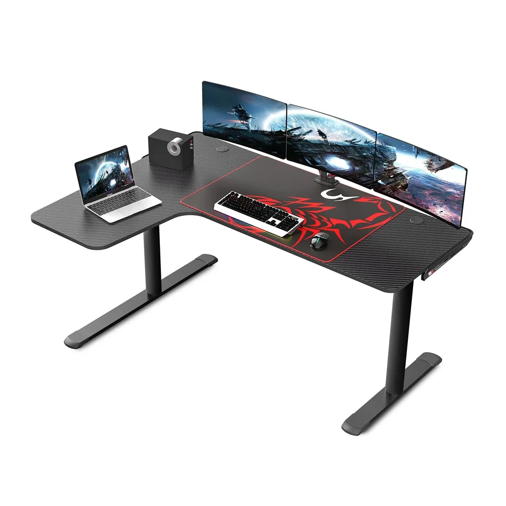 [ERK-L60L-B-V2] Eureka Ergonomic L60L Gaming Computer Desk - Black