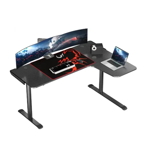 [ERK-L60R-B-V2] Eureka Ergonomic L60R Gaming Computer Desk - Black