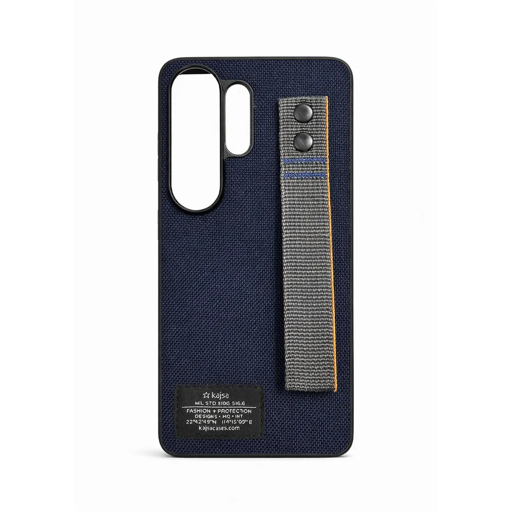 KAJSA MILITARY COLLECTION STRAPS BACK CASE-S26 ULTRA(BLUE)