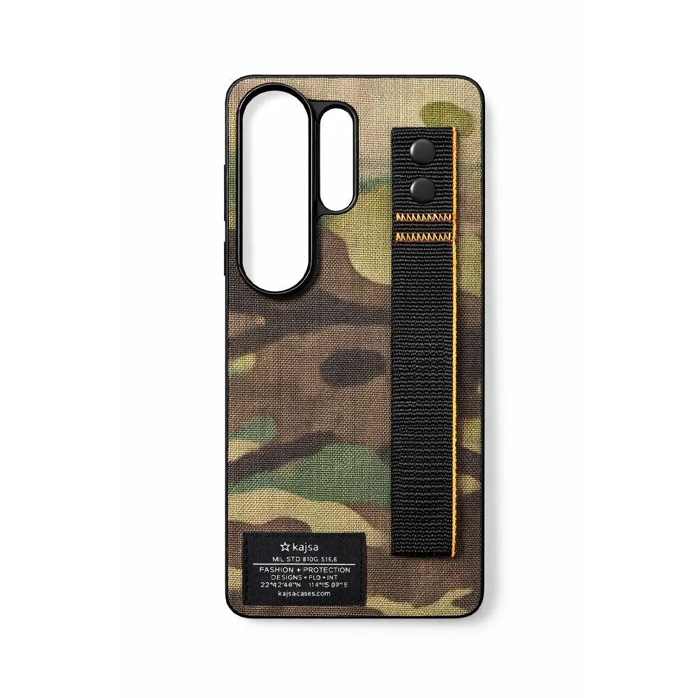 KAJSA MILITARY COLLECTION STRAPS BACK CASE-S26 ULTRA(MULTICAM GREEN)