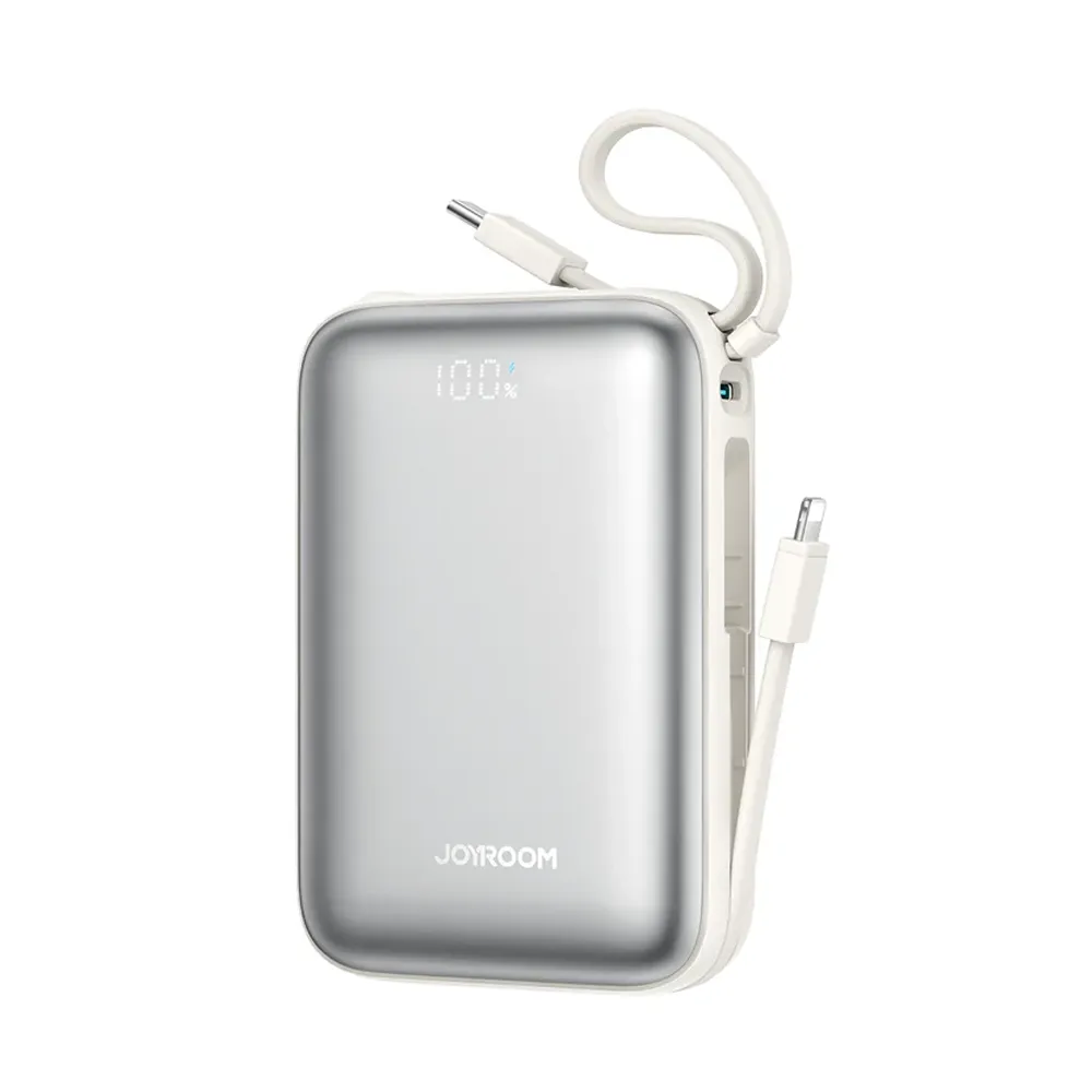 Joyroom 20000mAh 22.5W Powerbank with Double Cable - White