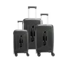 Levelo Tenax PP Unbreakable Set Of 3 Travel Luggage 21"/25"/29" - Black