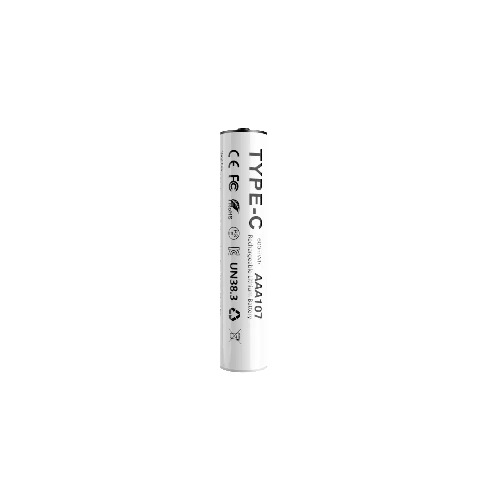 Lenyes AAA107 Type-C Charging Port Rechargeable AAA Lithium-ion Battery 600mWh 1.5V 2 Pieces