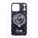 WOMEN IP 17PM CASE WITH RING GRIP-SMILE DOT DESIGN