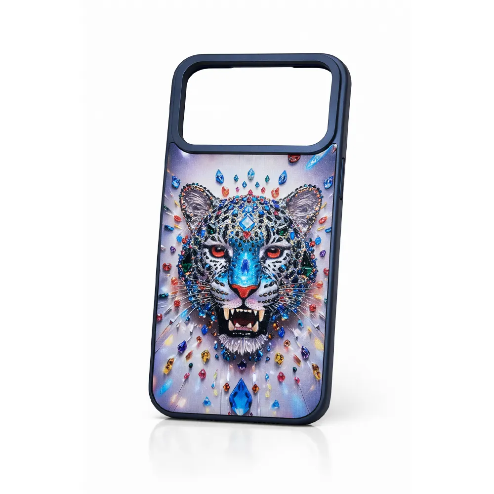 iPhone 17 Pro Max case, TIGER design-BLUE