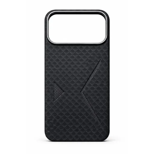 RMO case with a premium leather pattern – iPhone 17 Pro Max (Black)
